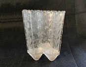 Sowerby 3-sided Blanc de Lait glass vase