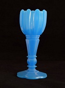 Burtles and Tate glass blue goblet