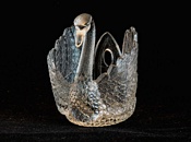Clear glass wall hanging swan