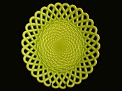 Sowerby glass aesthetic green, glass ribbon plate