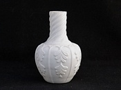 Sowerby glass opal white, small blown vase