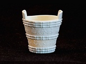 Sowerby ivory Queensware, small tub with two handles, with cherries pattern