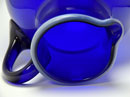 Sowerby Venetian Style Blue Glass Jug rim detail