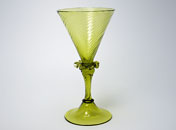 Sowerby green wrythen wine glass